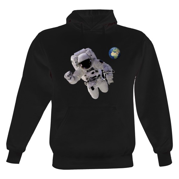 Pánská mikina s kapucí s potiskem Astronaut ve vesmíru 