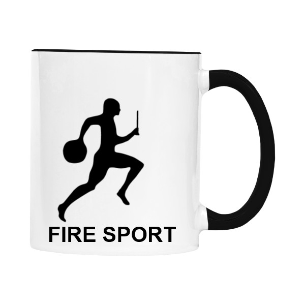 Hrnek malý barevný s potiskem Fire sport hrnek