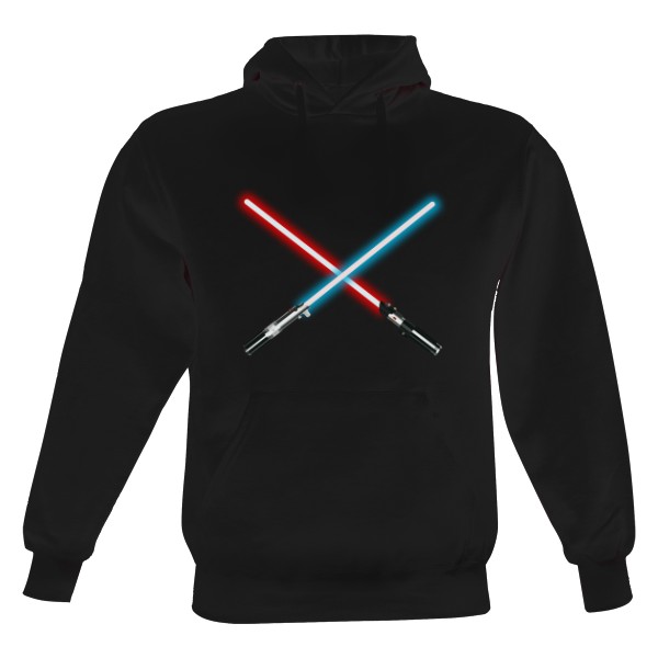Pánská mikina s kapucí s potiskem Lightsabers2