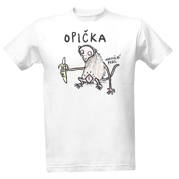Tričko s potiskem Opička