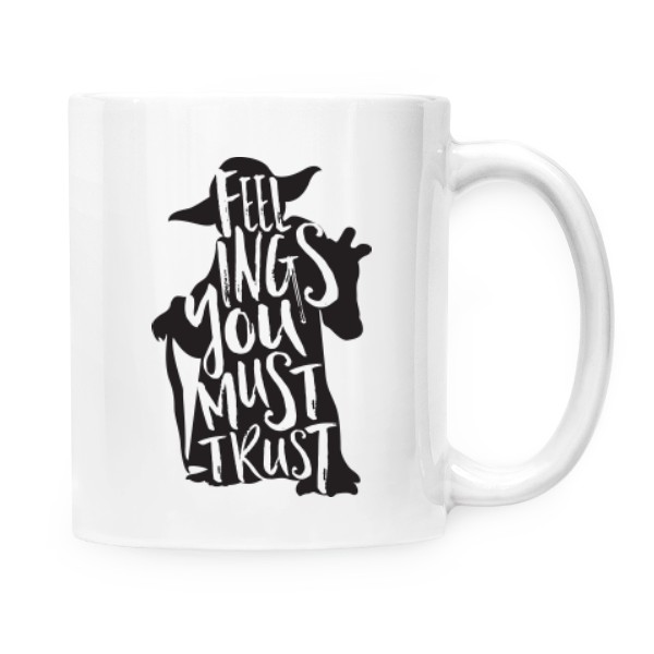 Hrnek malý bílý s potiskem Yoda